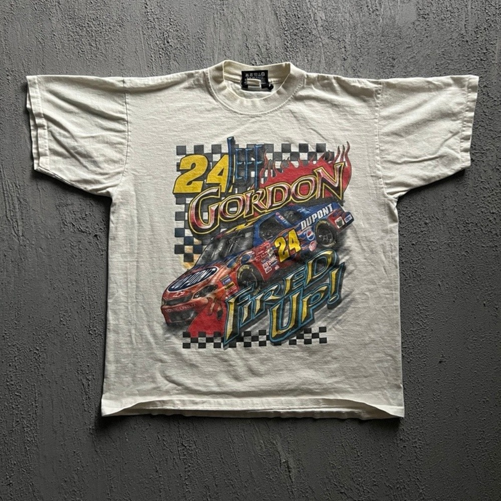 Vintage Jeff Gordon Shirt Medium White 2000s NASCAR Chase Authentics